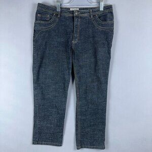 Pazzo Capri Jeans Womens Size 34 High-Rise Straight Leg Stretch Blue